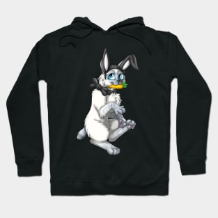 Bobtail BunnyCat: Blue Lynx Point (Black) Hoodie